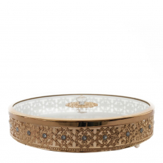 GOLD GLASS CONTAINER (L)