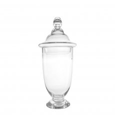 OVAL TALL GLASS JAR (M)